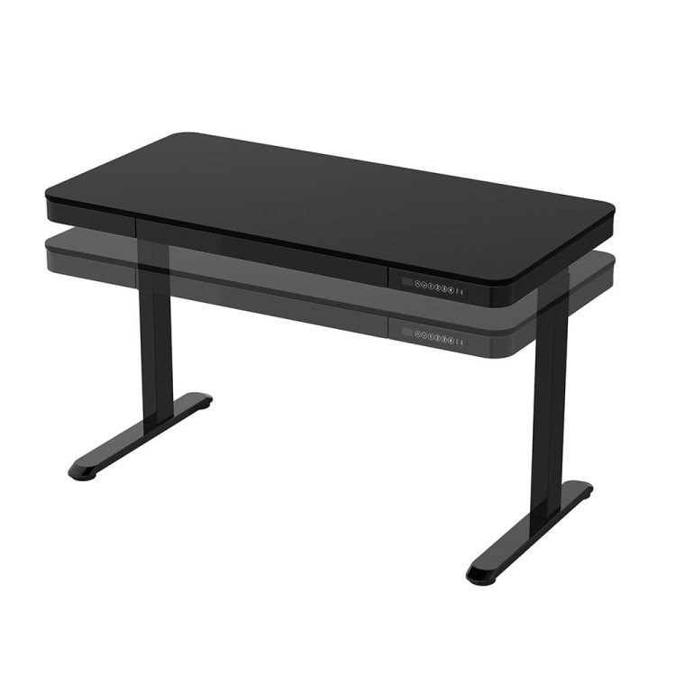 Biurko z elektryczną regulacją wysokości.