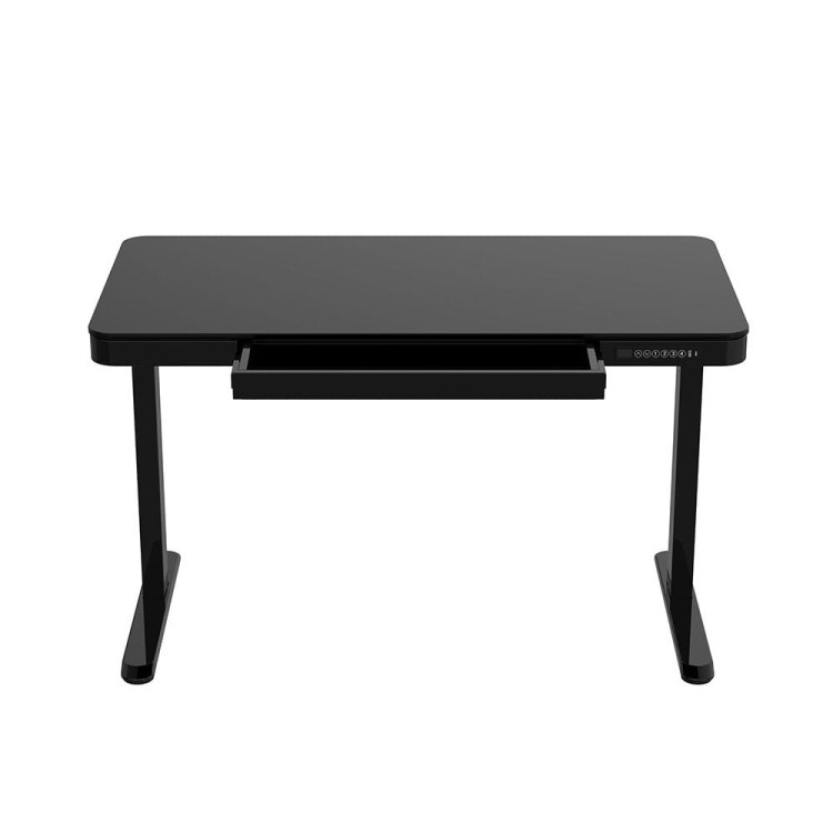 Biurko z elektryczną regulacją wysokości.