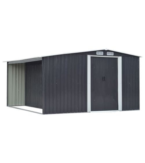 Domek narzędziowy ze składzikiem na drewno