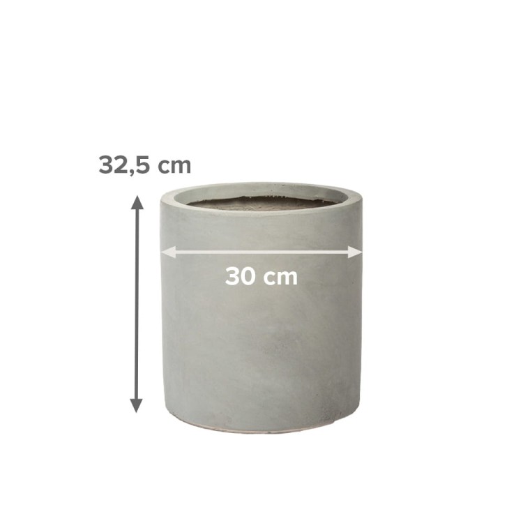 Szara donica ogrodowa ceramiczna.