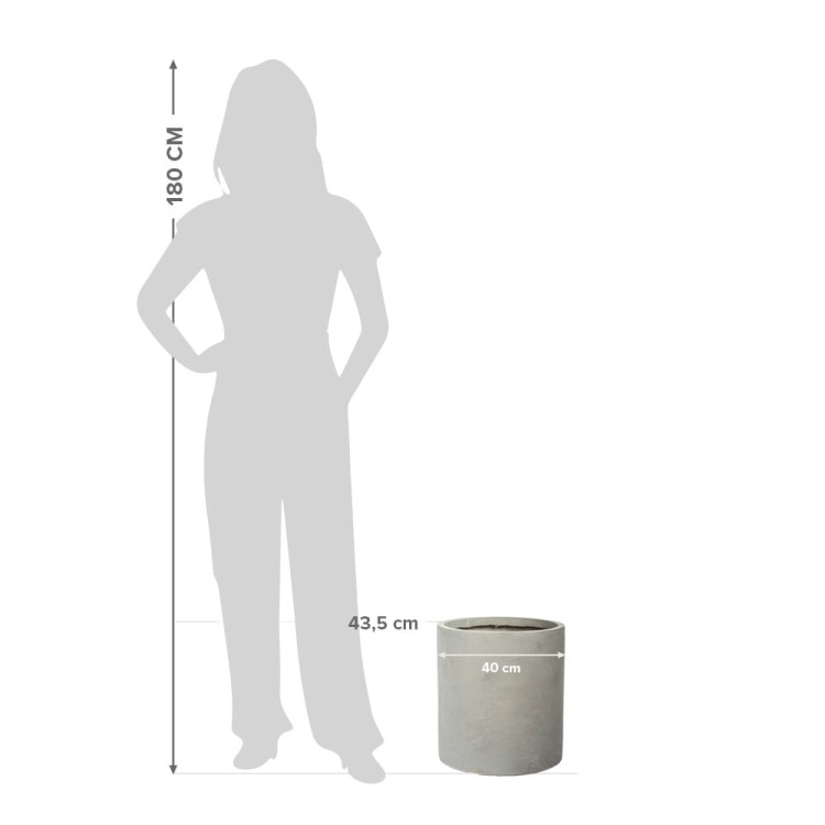 Donica ogrodowa ceramiczna szara.