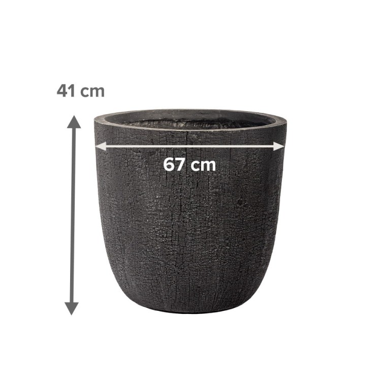 Donica ogrodowa w kolorze czarnym.