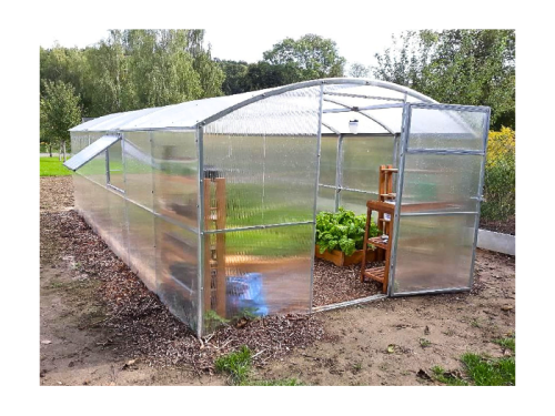 Funkcjonalna szklarnia ogrodowa poliwęglanowa.