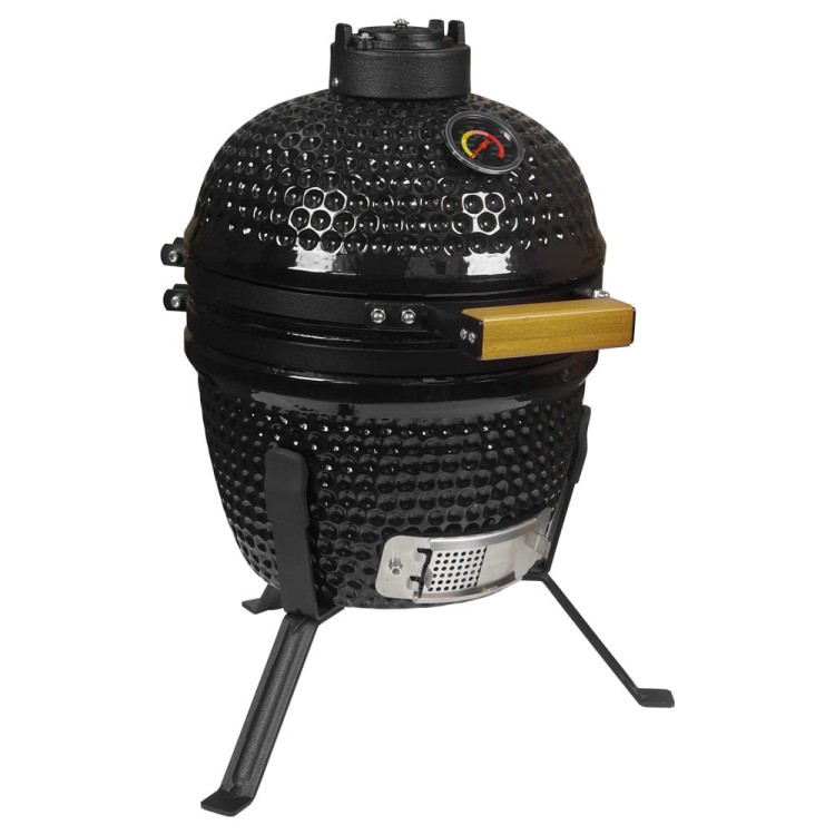 Grill węglowy ceramiczny z pokrywą.
