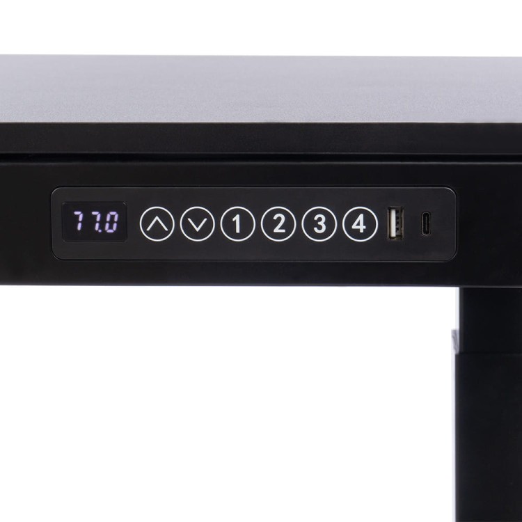 Biurko z elektryczną regulacją wysokości.