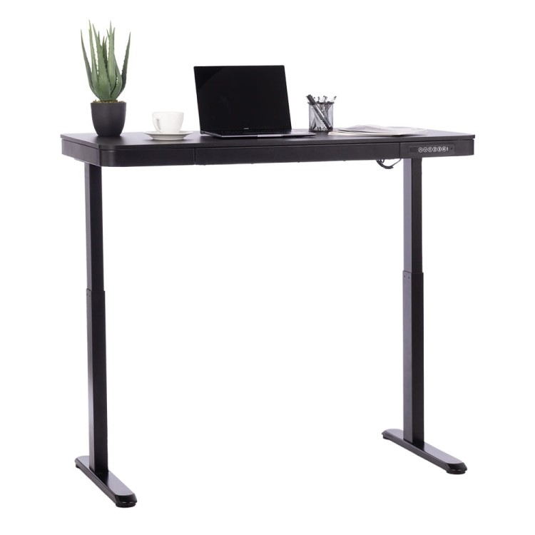 Biurko z elektryczną regulacją wysokości.