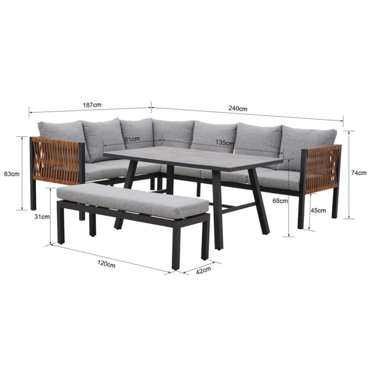 Zestaw mebli narożnych.