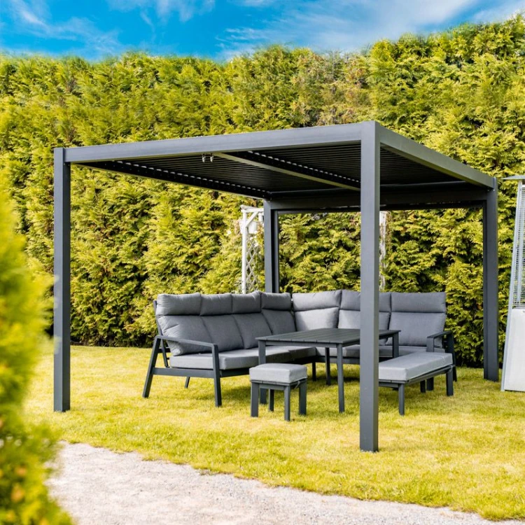 Pergola ogrodowa aluminiowa 3x3 z oświetleniem Led - majowo.pl