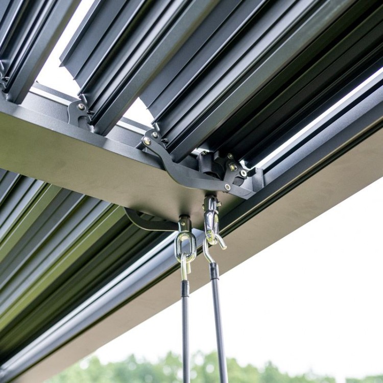 Pergola ogrodowa 3x3 z oświetleniem LED.