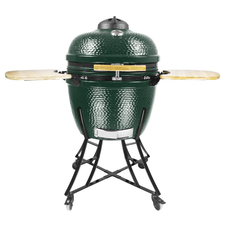 Ceramiczny grill węglowy z polkami.