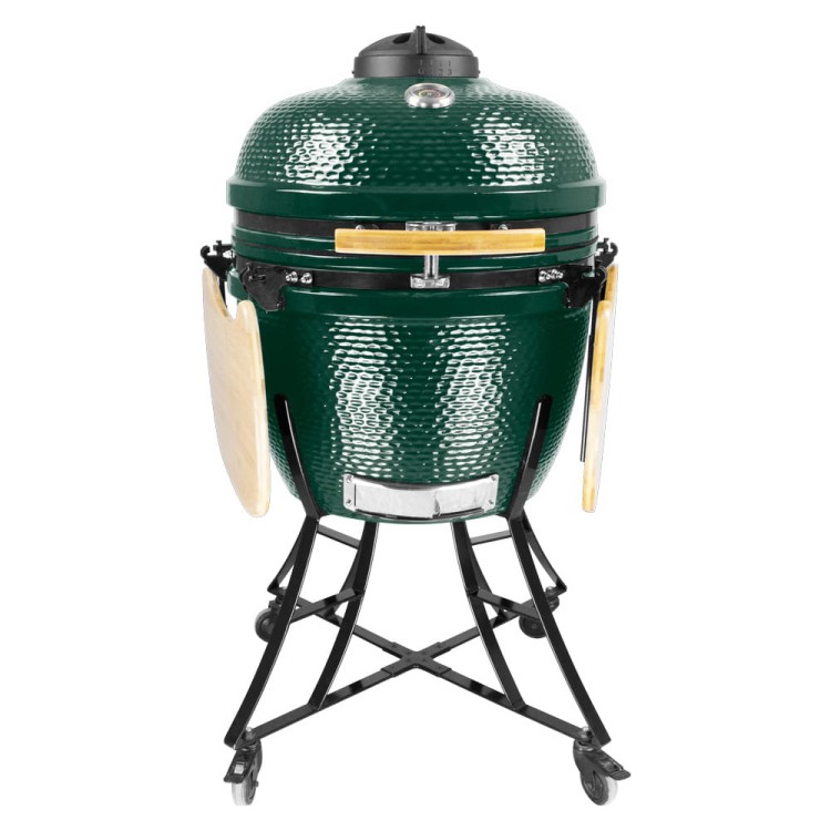 Ceramiczny grill węglowy z polkami.