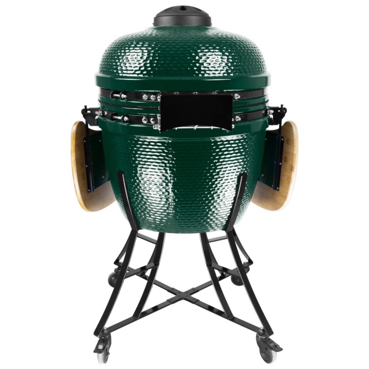 Ceramiczny grill węglowy z polkami.