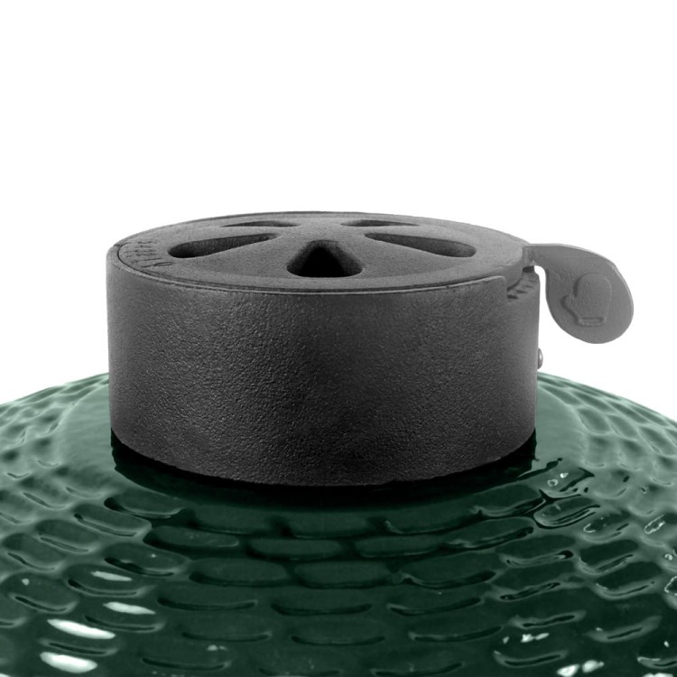 Grill ceramiczny węglowy z półkami bocznymi.