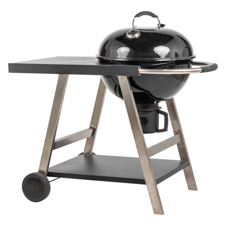 Grill węglowy ogrodowy z pokrywą.
