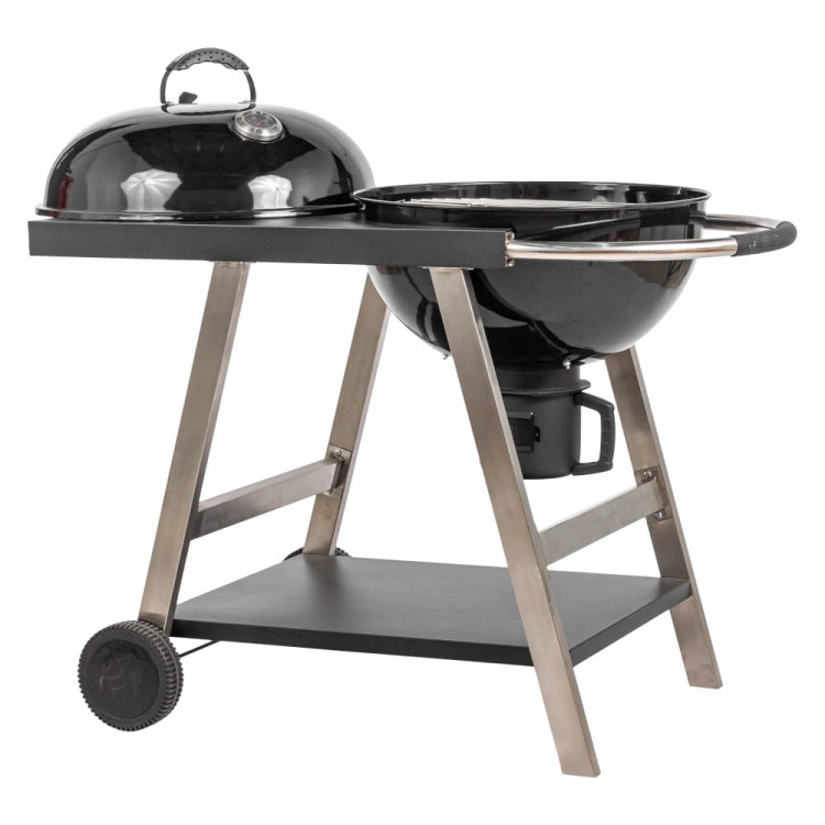 Grill węglowy ogrodowy z pokrywą.