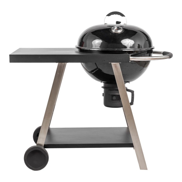 Grill węglowy ogrodowy z pokrywą.