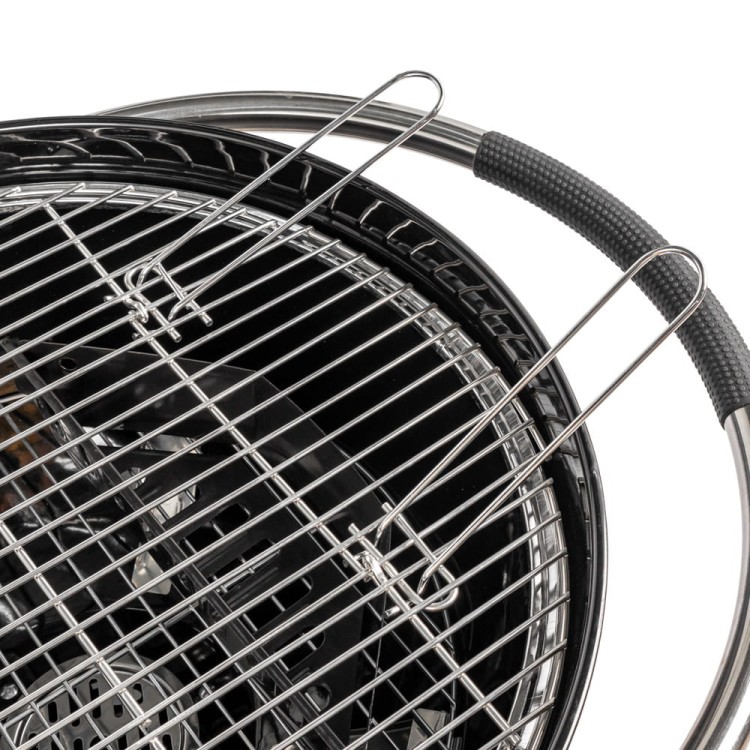 Grill węglowy ogrodowy z pokrywą.