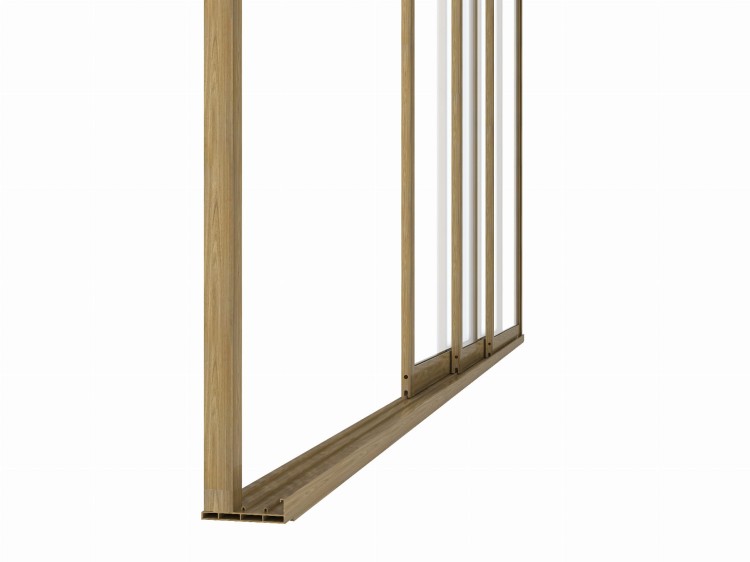 Szklane drzwi do pergoli.