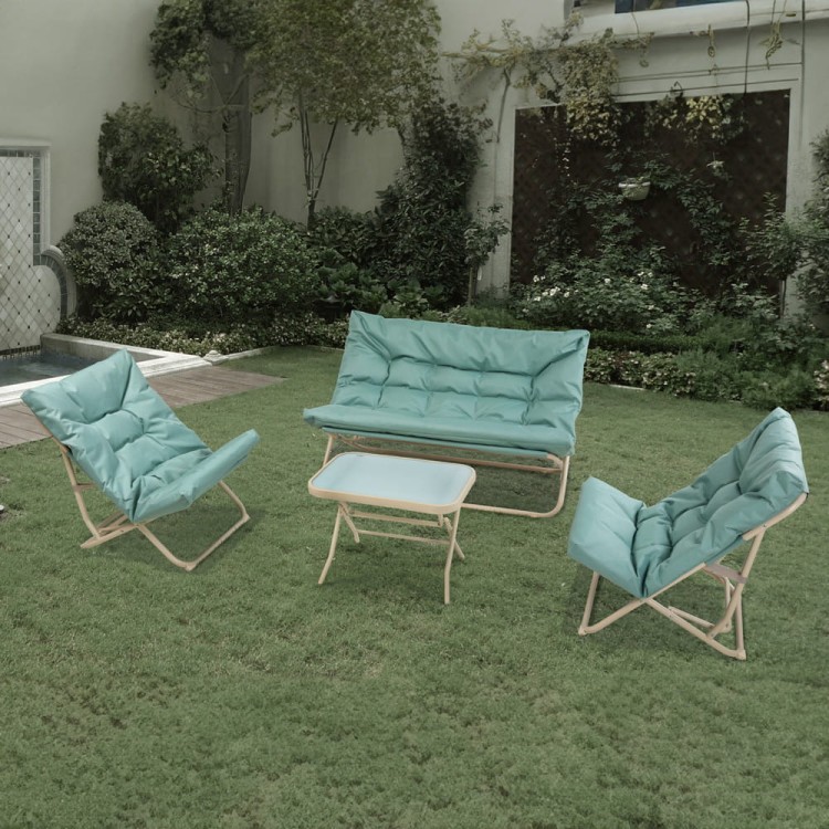 Meble kempingowe ze stolikiem.