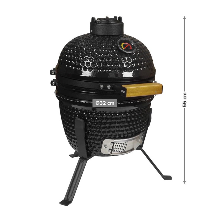Grill węglowy ceramiczny z pokrywą.