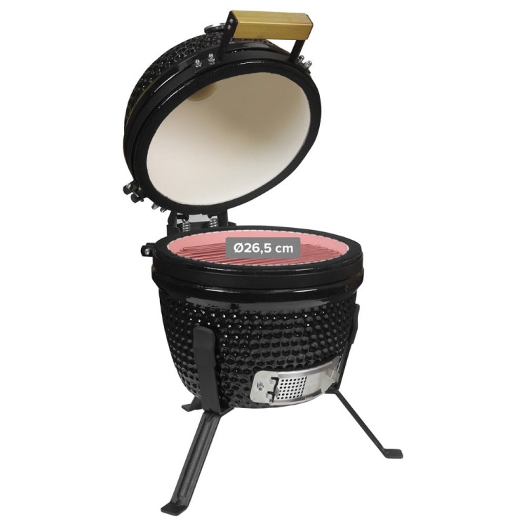 Grill węglowy ceramiczny z pokrywą.