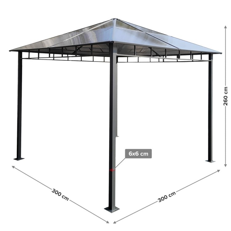 Pawilon ogrodowy z daszkiem.