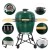 Grill ceramiczny węglowy z półkami bocznymi.