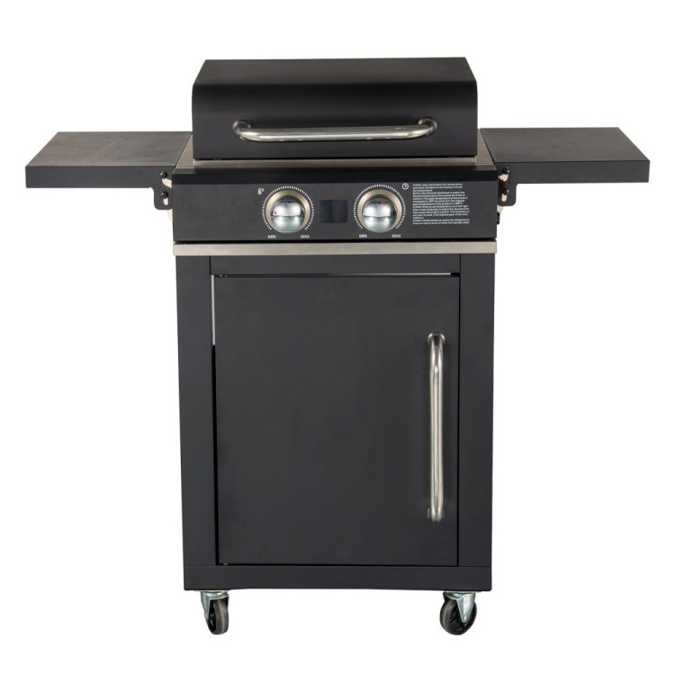 Elektryczny grill z pokrywą.