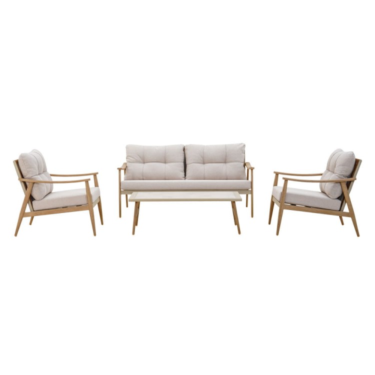 Meble ogrodowe kawowe.