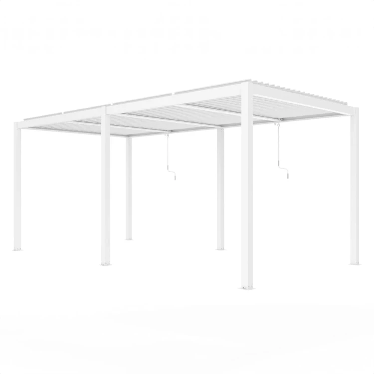 Pergola ogrodowa 5,8x4 w kolorze białym - majowo.pl