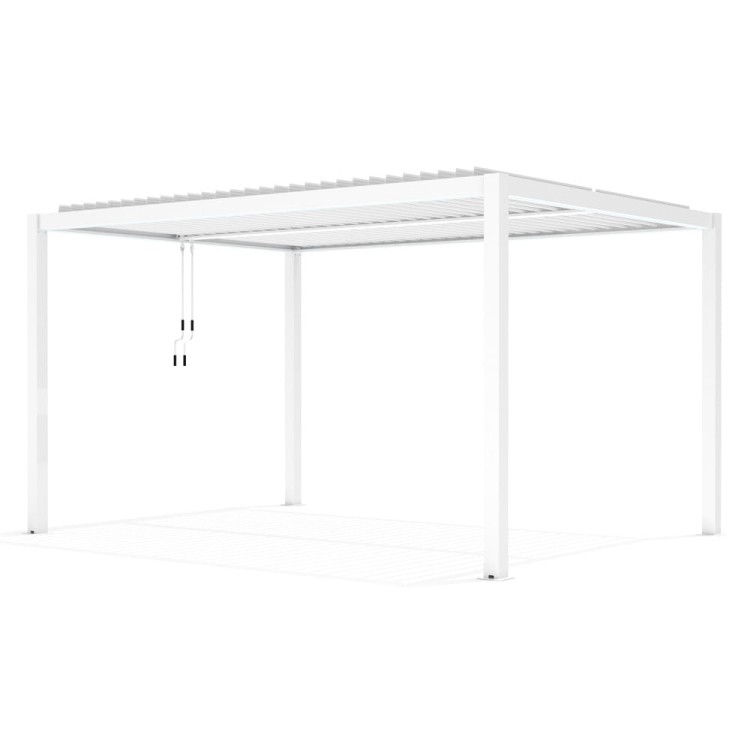 Biała pergola tarasowa.