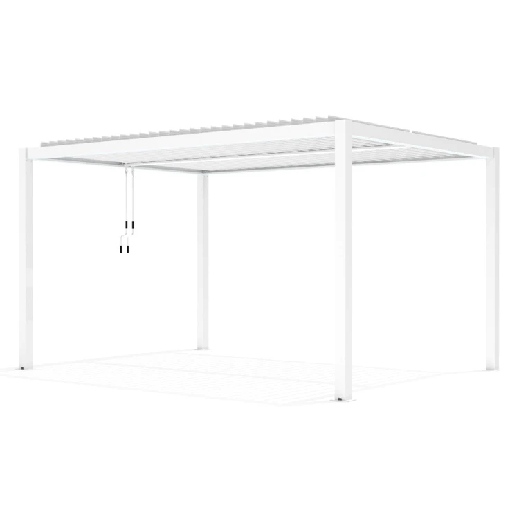 Pergola ogrodowa 4x4 luxe biała - majowo.pl
