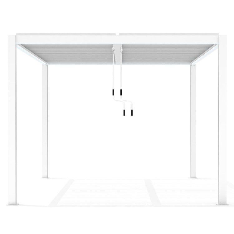 Biała pergola tarasowa.