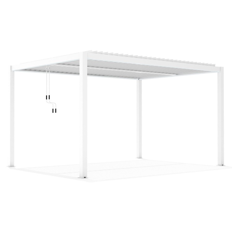 Biała pergola tarasowa.