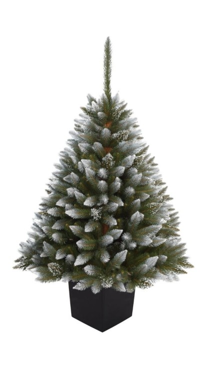 Choinka sztuczna w donicy.