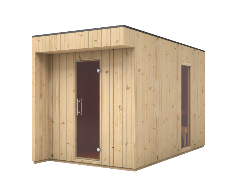 Sauna ogrodowa zewnętrzna.