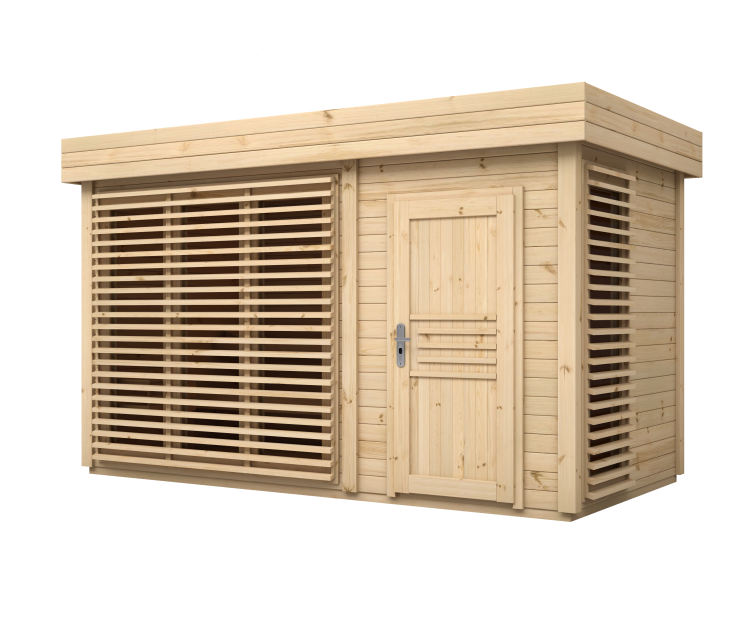 Sauna ogrodowa zewnętrzna.