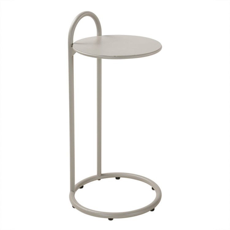 Fotel bujany z podnóżkiem i stolikiem.