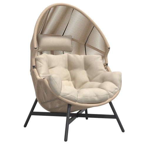 Fotel ogrodowy beżowy.