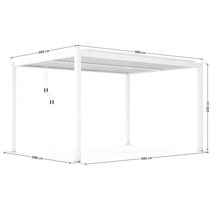 Pergola ogrodowa luxe 3x4 - biała - majowo.pl