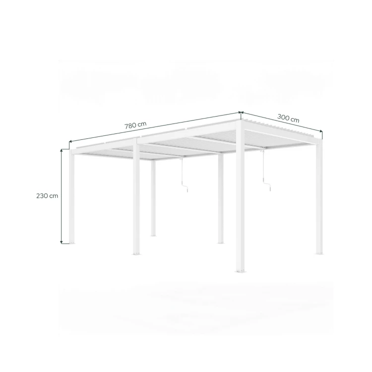 Pergola ogrodowa luxe 7,8x3 - majowo.pl