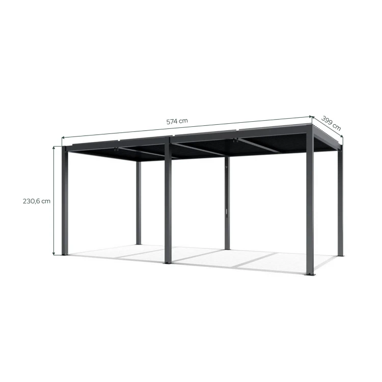 Pergola ogrodowa 5,8x4 aluminiowa - majowo.pl