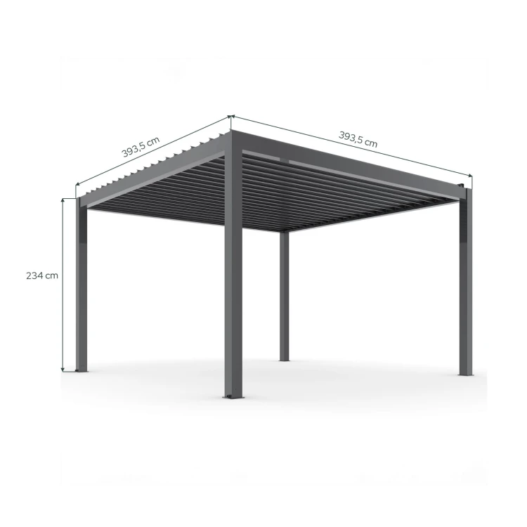 Pergola ogrodowa luxe 4x4 antracyt - majowo.pl