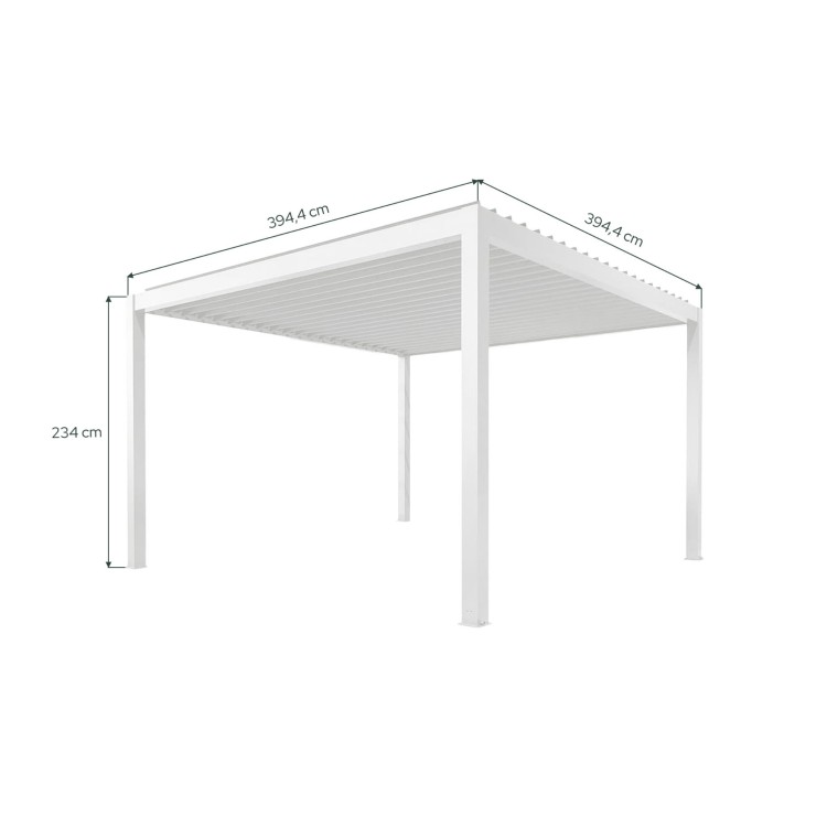 PERGOLA OGRODOWA ELEKTRYCZNA LUXE 4X4M ALUMINIOWA Z OŚWIETLENIEM LED BIAŁA.jpg