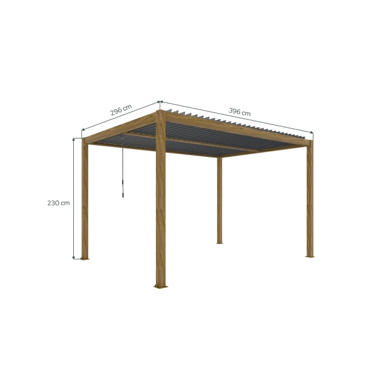 Pergola ogrodowa luxe 3x4 drewno - majowo.pl