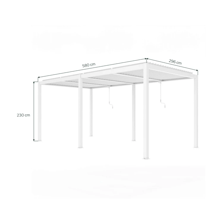 Pergola ogrodowa luxe 5,8x3 aluminiowa - majowo.pl
