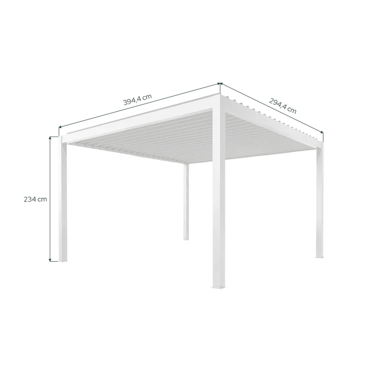 Pergola ogrodowa luxe 3x4 - biała - majowo.pl