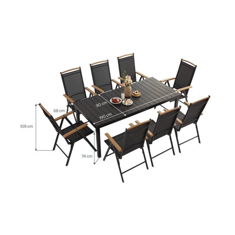 ZESTAW MEBLI OGRODOWYCH IZZY DLA 8 OSÓB Z ALUMINOWĄ RAMĄ BLAT W KOLORZE CZARNYM.jpg