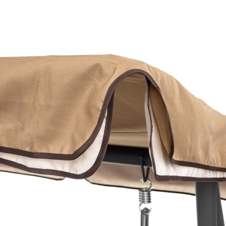 Huśtawka ogrodowa z daszkiem.