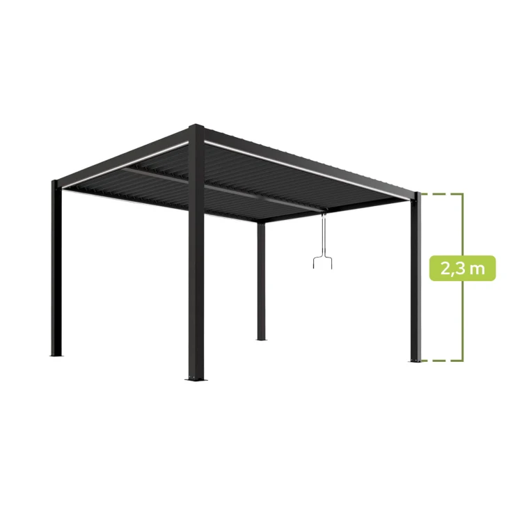 Pergola ogrodowa luxe 4x4 antracyt - majowo.pl